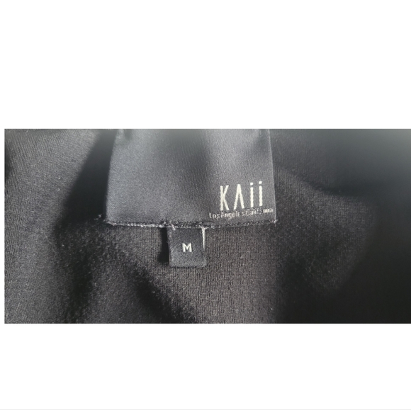 Kaii Black Jacket with Gold Zipper Detail Sz Med - Picture 3 of 4